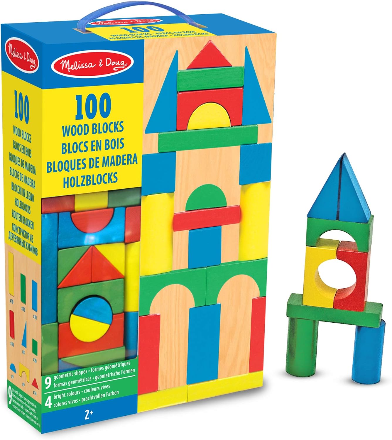 Melissa & Doug Wooden Building Blocks 100pc