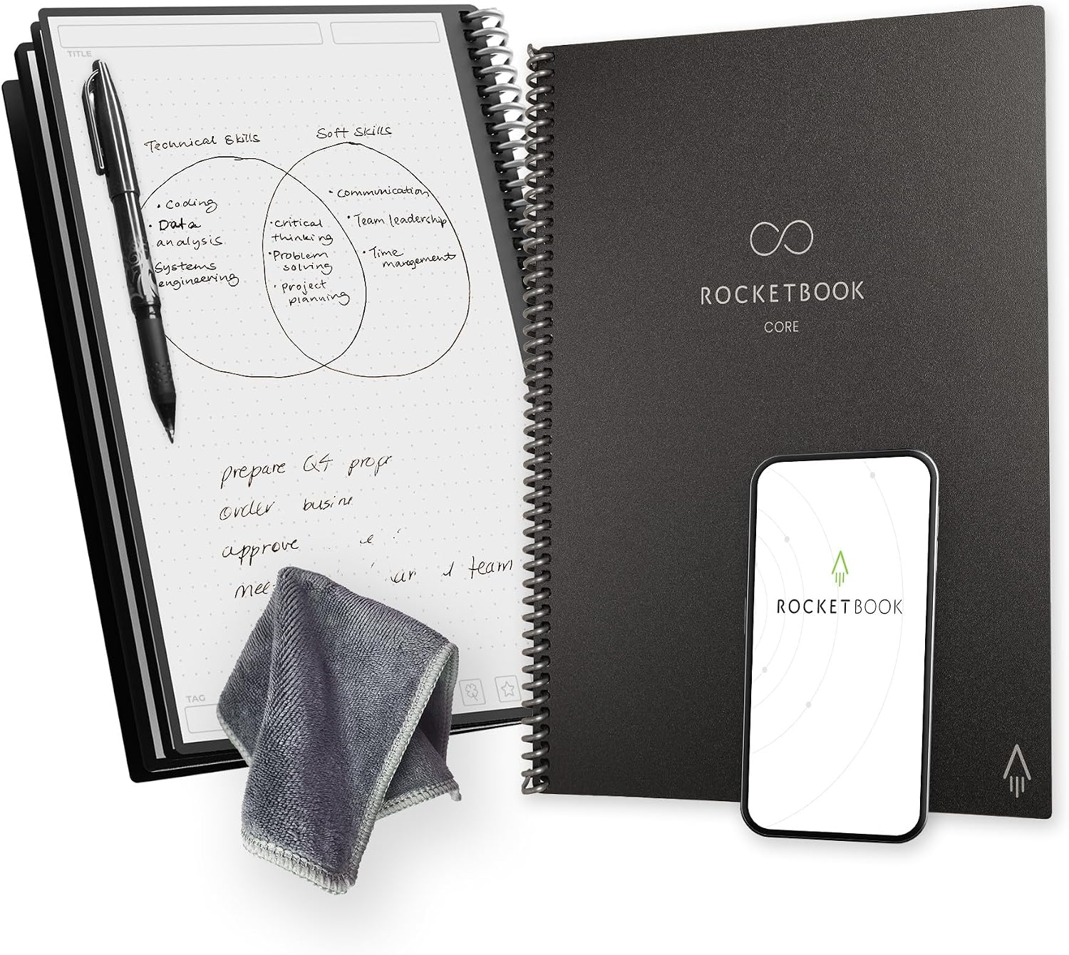 Rocketbook Core Reusable Smart Notebook Executive Size